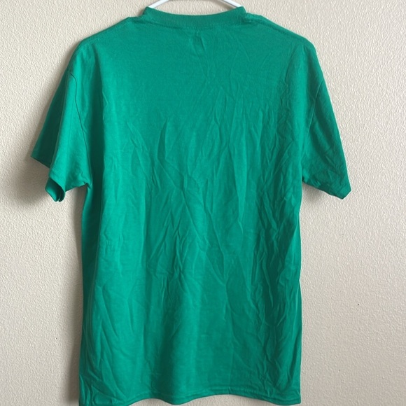 Gildan DryBlend Christmas Santa with Reindeer Bedazzled Tee Shirt - Picture 6 of 8